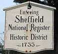 Entering Sheffield, Ma Historic District sign
